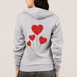 Camiseta Ilustração de Balões de Coração Design