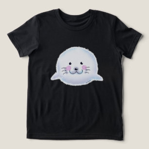 Camiseta Ilustração de Bebê Foca Fofa e Felpuda