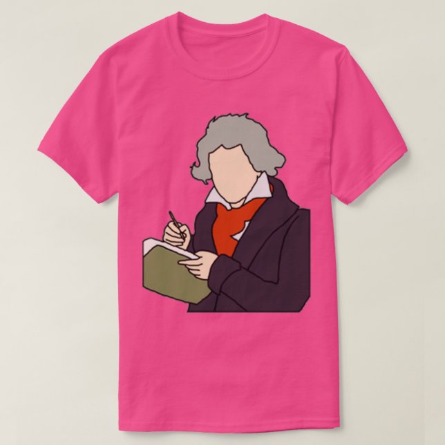 Camiseta Ilustração de Beethoven (Frente do Design)