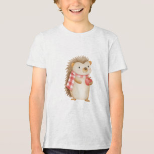 Camiseta Ilustração de berçário de ouriço bebê em aquarela 