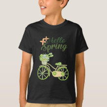 Ilustração de Bicicleta Vintage Olá Primavera