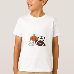 Camiseta ilustração de bola esportiva