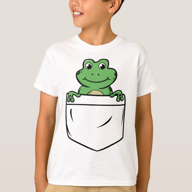 Camiseta ilustração de bolso de sapo (Frente)