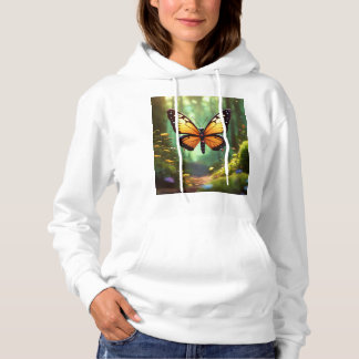 Camiseta Ilustração de borboleta viva "Hoodie"