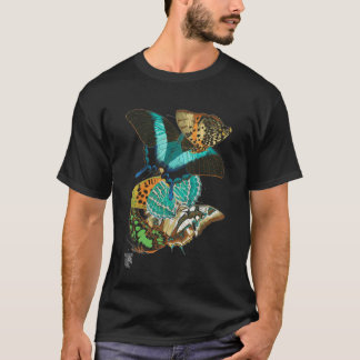 Camiseta Ilustração de Borboletas Séguy Vintage