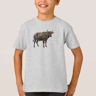 Camiseta Ilustração de Búfalo de Água em Aquarela