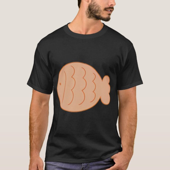 Camiseta Ilustração de Bungeoppang Coreano Pão em Forma de  (Frente)