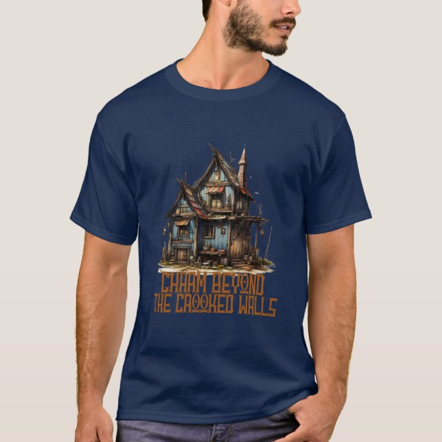 Camiseta Ilustração de cabana caprichosa presente ideia  (Frente)