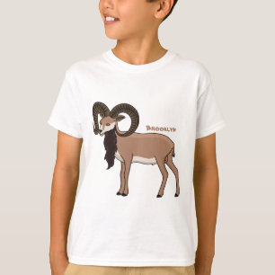 Camiseta Ilustração de cabra Mouflon