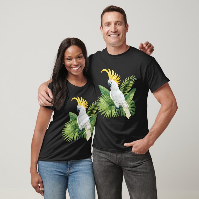 Camiseta Ilustração de cacatua papagaio (Unissex)