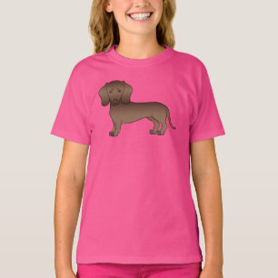 Camiseta Ilustração de Cachorro Casaco Suave Castanho