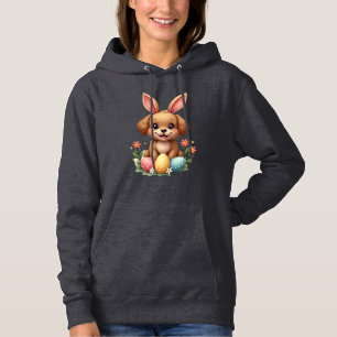 Camiseta Ilustração de cachorro coelho da Páscoa vintage co