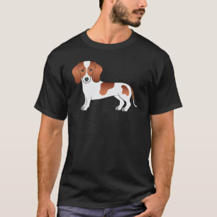 Camiseta Ilustração de cachorro Dachshund de pelo liso com