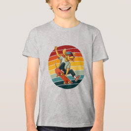 Camiseta Ilustração de Cachorro Fazendo Skate Legal
