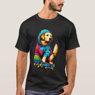 Camiseta Ilustração de Cachorro Golden Retriever Legal Anda