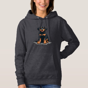 Camiseta Ilustração de Cachorro Preto e Marrom Vista Poster