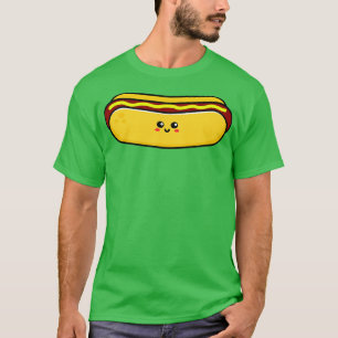 Camiseta Ilustração de Cachorro Quente Bonito