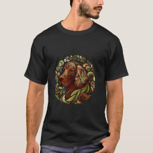 Camiseta Ilustração de Cachorro Setter Irlandês Inspirada n