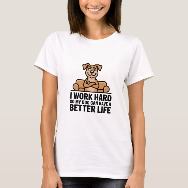 Camiseta Ilustração de Cadeira com Citação Divertida de Cac (Frente)