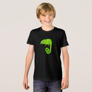 Camiseta Ilustração de Camaleão Verde Fofo Réptil Tropical