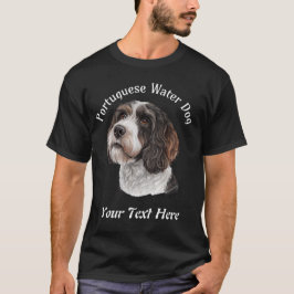 Camiseta Ilustração de Cão de Água em Português Personalizá