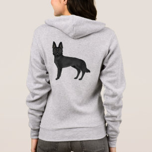 Camiseta Ilustração de Cão Pastor Alemão Preto em Pé