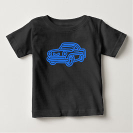 Camiseta Ilustração de Carro Antigo Azul