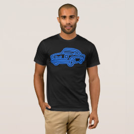 Camiseta Ilustração de Carro Antigo Azul