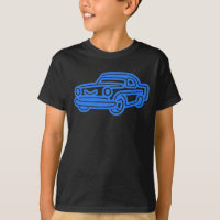 Ilustração de Carro Vintage Azul
