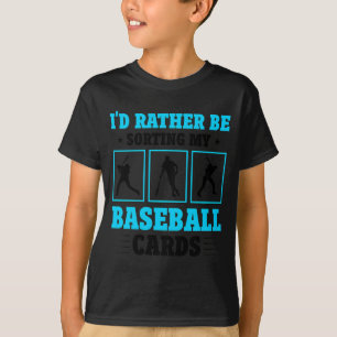 Camiseta Ilustração de Carta de Beisebol Colecionador de Ca