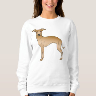 Camiseta Ilustração de Cartoon de Cão de Greyhound Italiano