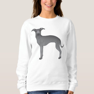 Camiseta Ilustração de Cartoon de Cão Greyhound Italiano Az