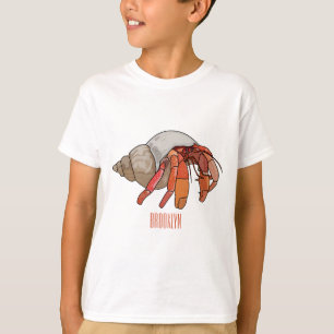 Camiseta Ilustração de cartoon de caranguejo eremita
