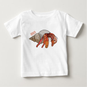Camiseta Ilustração de cartoon de caranguejo eremita