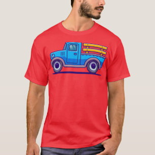 Camiseta Ilustração de Cartoon de Fazenda de Carros