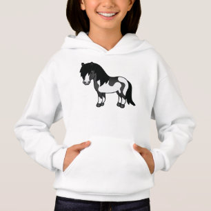 Camiseta Ilustração de Cartoon de Pinto Negro Shetland