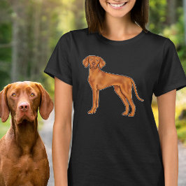 Camiseta Ilustração de Cartoon Vizsla Pointer