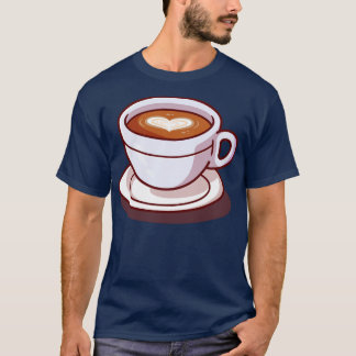 Camiseta Ilustração de Cartoons de Tempo de Café