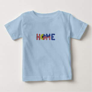 Camiseta Ilustração de Casa 4 de Julho