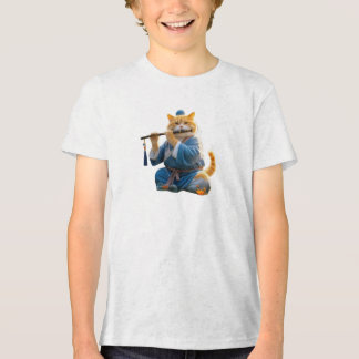 Camiseta Ilustração de Cat Gerada por AI - Legal e Artístic