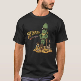 Camiseta Ilustração de Caubói da Lenda do Deserto Afiado Ca