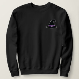 Camiseta Ilustração de Chapéu de Bruxa com Halloween Roxo
