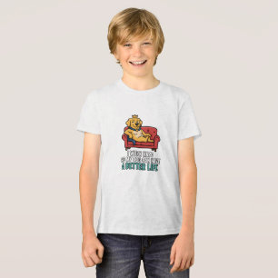 Camiseta Ilustração de Citação Divertida do Rei Cachorro Mi