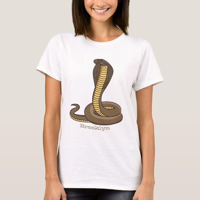 Camiseta Ilustração de cobra da cobra castanha (Frente)