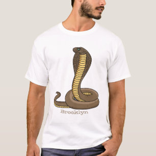 Camiseta Ilustração de cobra da cobra castanha 