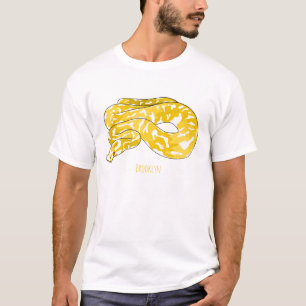 Camiseta Ilustração de cobra de pitão birmanês