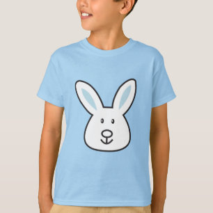 Camiseta Ilustração de Coelho da Páscoa Azul Pastel