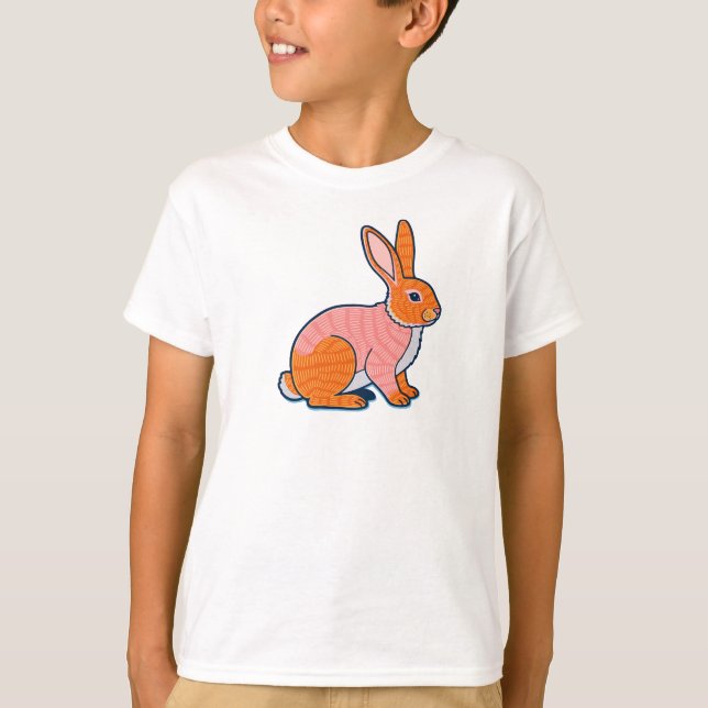 Camiseta Ilustração de Coelho Fofo  (Frente)