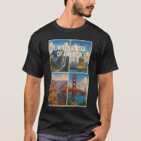 Ilustração de colagem dos Estados Unidos Arte de V