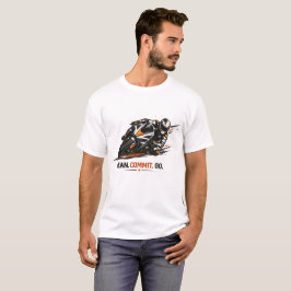 Camiseta Ilustração de Corrida de Motocicletas
